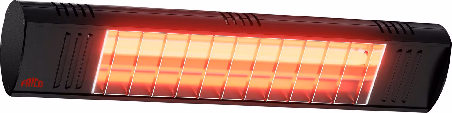Riscaldatore a infrarossi Term Short IP44 1500 Watt Nero