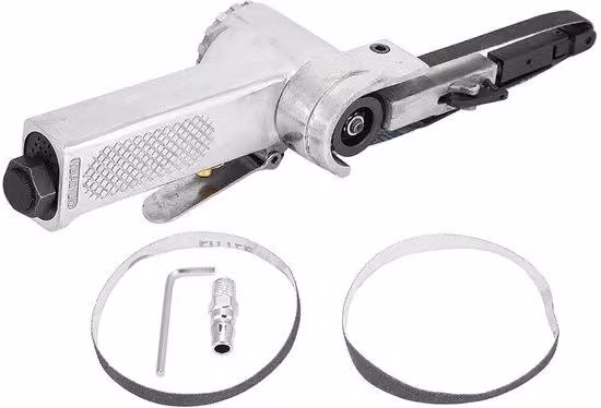 Levigatrice a nastro pneumatica compatta - 16.000 giri al minuto - Giunto rotante a 360° - Materiali resistenti - Design compatto