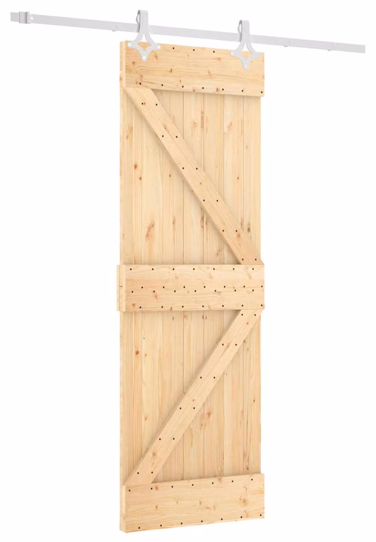 Porta scorrevole Naturale e Bianco 70 x 210 cm