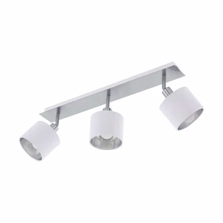 Faretto a 3 luci Valbiano nichel opaco, bianco, argento Eglo 97534