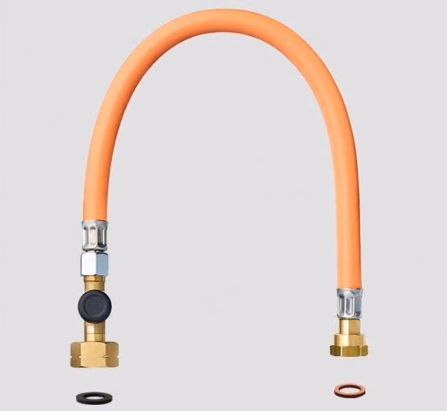 Set di tubi ad alta pressione con raccordo SBS G.8, lunghezza 45 cm, in acciaio inossidabile