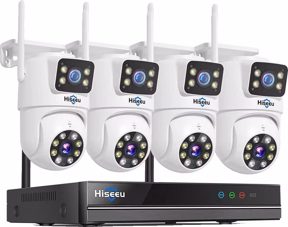 Sistema di sorveglianza, 4 telecamere, 10CH NVR, doppio obiettivo, 10CH NVR 4 telecamere, nessuno