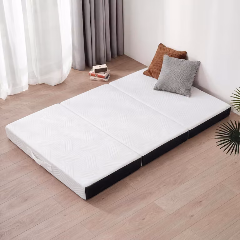Solidchoice - Materasso pieghevole per ospiti, dimensioni 140 x 195 x 10 cm, con coprimaterasso lavabile