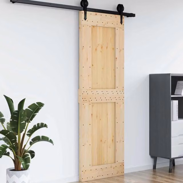 Porta liscia NARVIK vidaXL in legno venato marrone e beige L: 70 cm, H: 210 cm