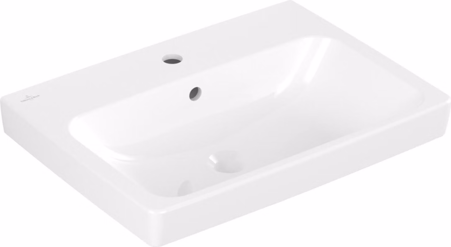 V&B Architectura lavabo 60x44,5 cm, gs, 1 rubinetto, w troppopieno, bianco C+