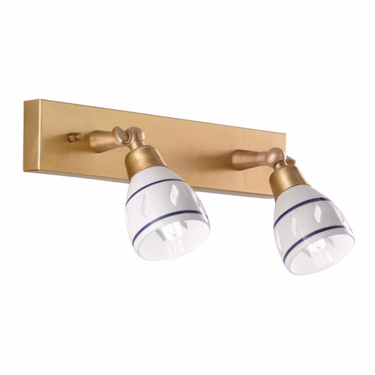 Cremasco Applique da parete Bassano, dimmerabile, Ottone / Oro, Soggiorno / Sala da pranzo, Ottone, Campagna / Rustiche, Applique