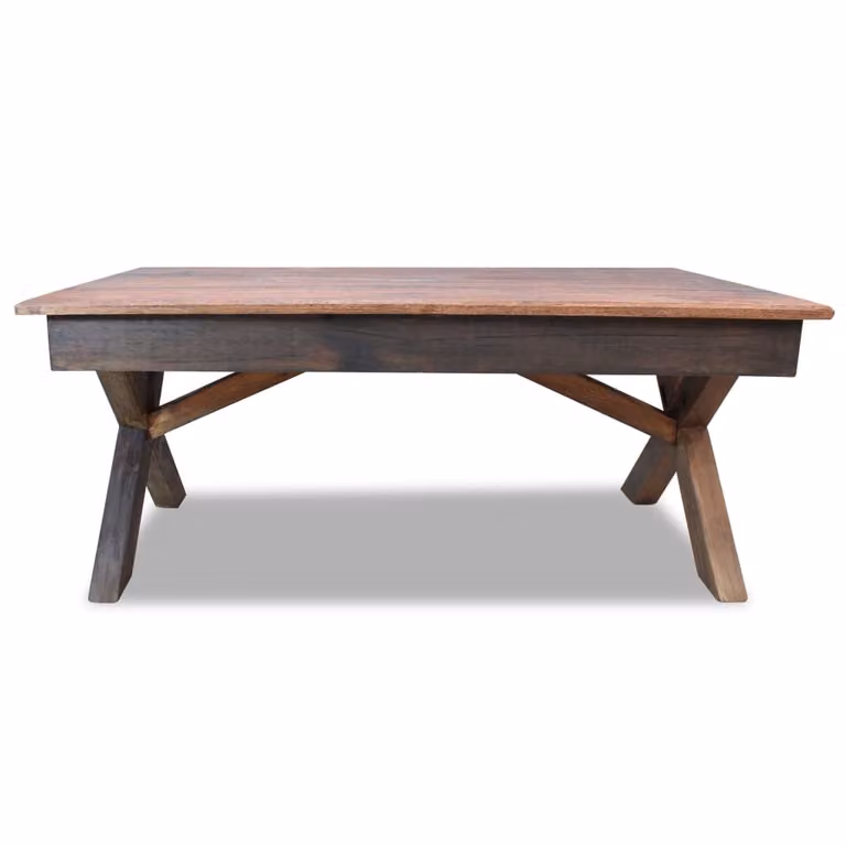 Tavolino in Legno Massello di Recupero Misto 110x60x45 cm