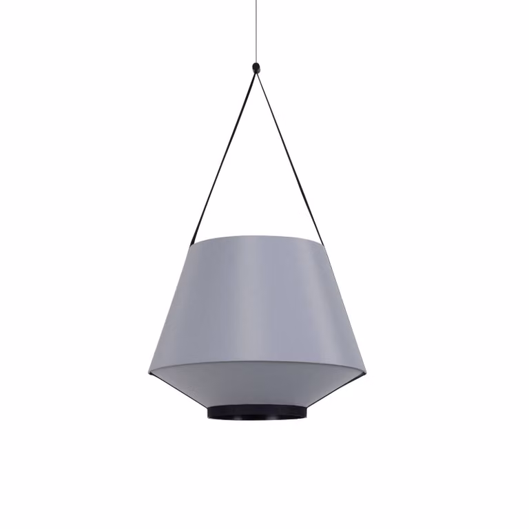 Forestier Lampada a sospensione Carrie S, dimmerabile, Alluminio / Grigio / Zincato, Soggiorno / Sala da pranzo, Tessuto / Stoffa / Seta, Design, Lampada a sospensione