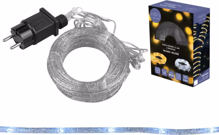 Illuminazione natalizia illuminazione stringa di luci Moon In The Room 72 LED stringa con glitter oro lampade bianco freddo