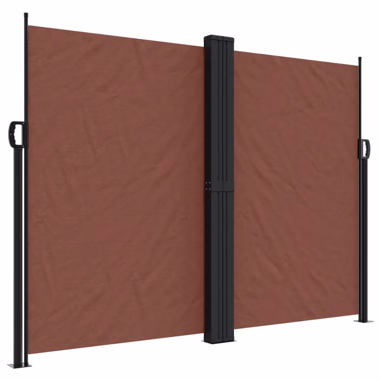 Tenda da Sole Laterale Retrattile Marrone 180x1000 cm