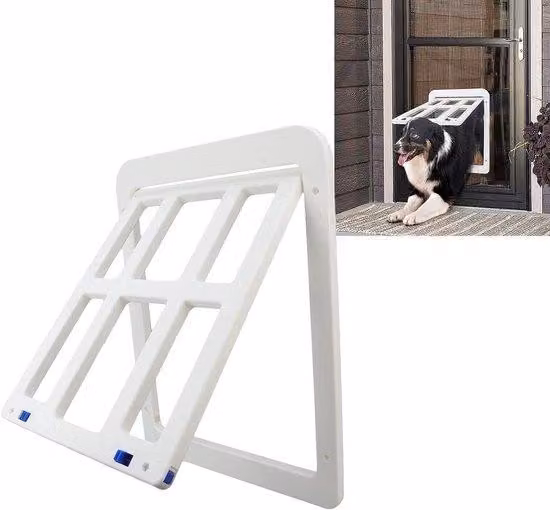 Gabbia per cani, sistema di chiusura magnetica a doppia chiusura, sbarre scorrevoli, finestra per cani, porticina per gatti adatta anche a cani e cuccioli