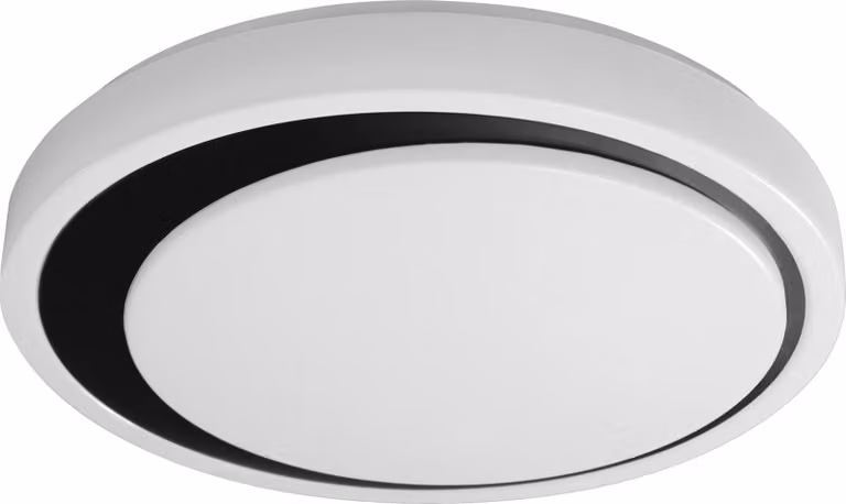 LEDVANCE Lampada LED intelligente da parete e soffitto per interni con tecnologia WiFi, colore della luce modificabile (3000K-6500K), nero, 480 mm, compatibile con Google e Alexa Voice Control, SMART+ WIFI ORBIS MOON