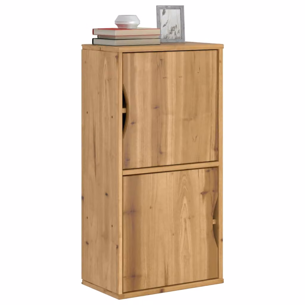 Armadietto Laterale vidaXL ODDA in Legno Massello di Pino, Marrone, L 40 cm, P 24 cm, H 79 cm