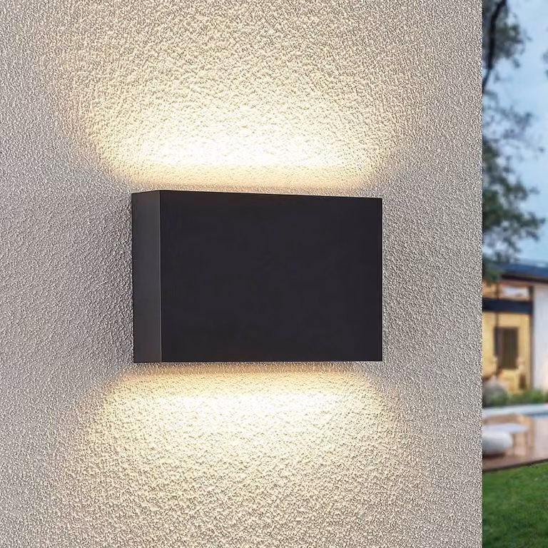 Applique da esterni a LED Jarte Lindby, Nero, Plastica, Moderno, Applique LED da esterni