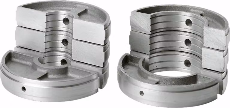 Inserti di serraggio Rothenberger per tubi P160B, diametro 110 mm, 8 scanalature.
