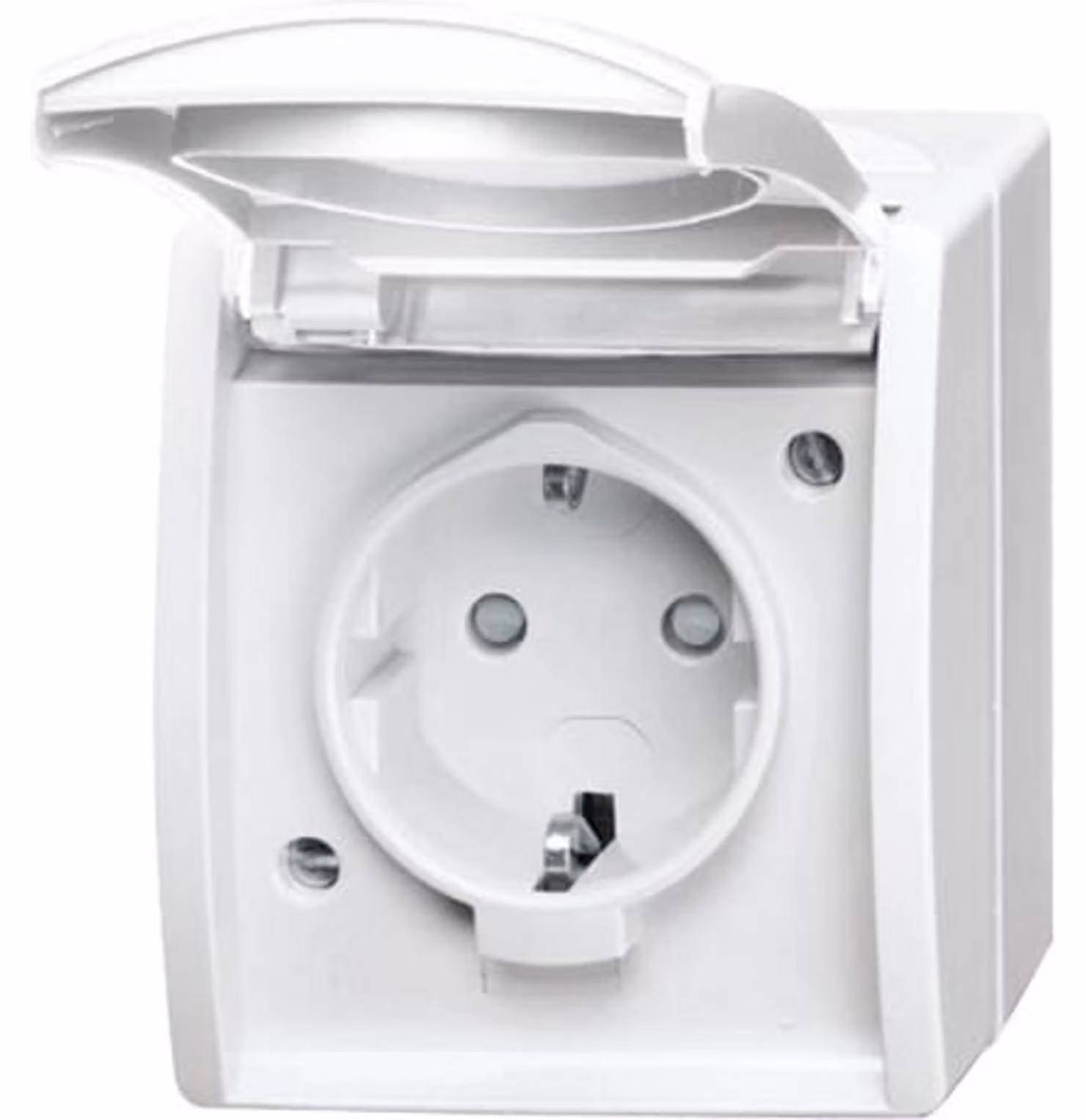 Presa Busch-Jaeger con coperchio incernierato con protezione da contatto 20 EBW-54