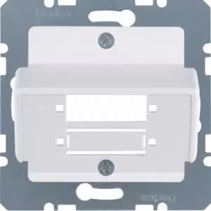 Berker 14801909 Piastra centrale per connettori in fibra ottica Duplex SC bianco polare, opaco/vellutato Sistema piastra centrale