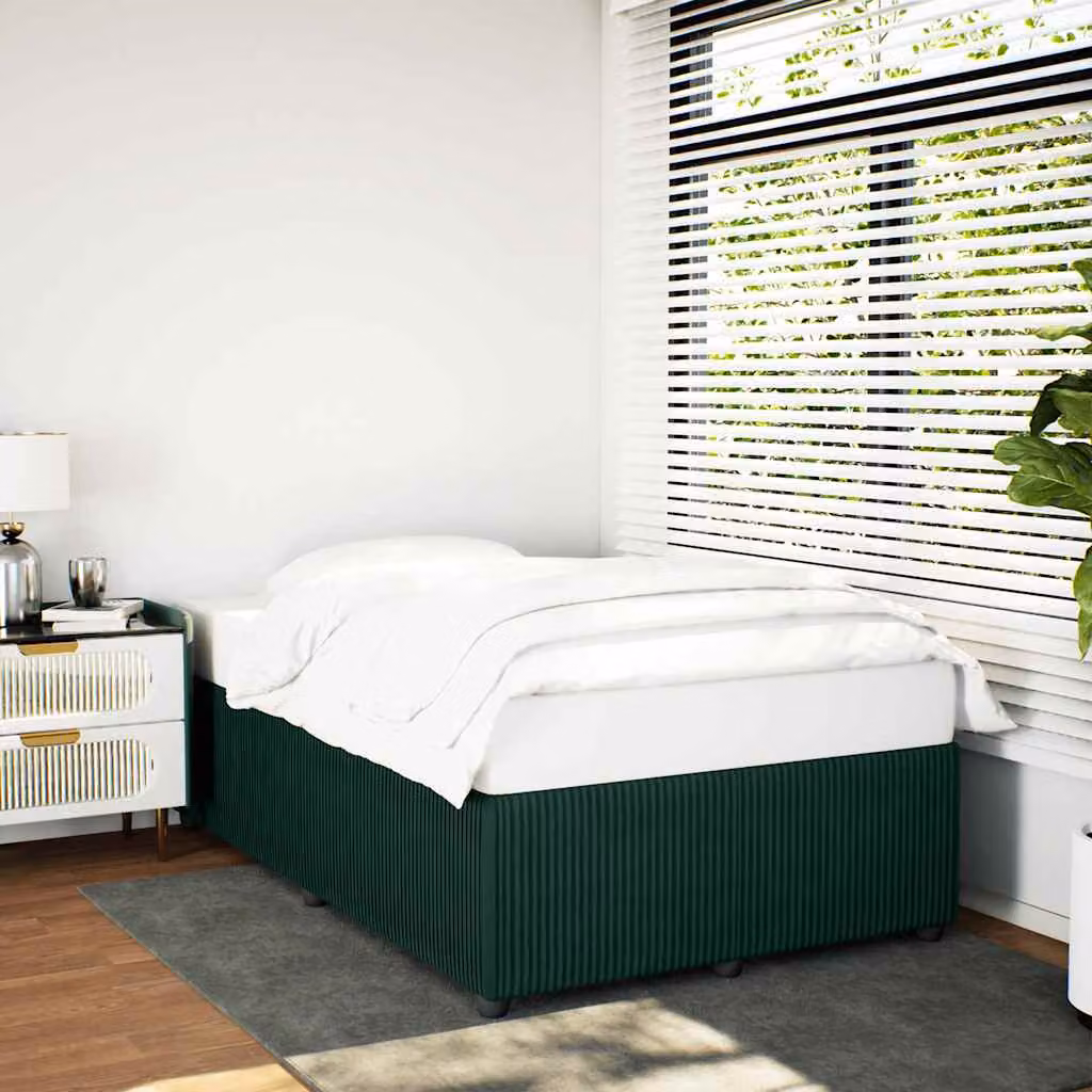Giroletto senza materasso vidaXL in velluto verde con doghe in legno L/P: 120 x 190 cm – 1