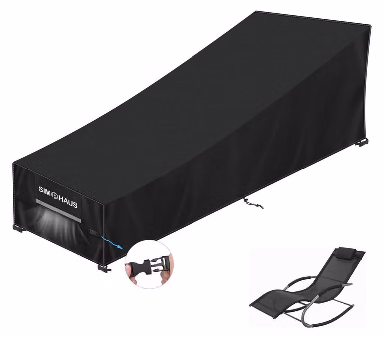 Copertura impermeabile per sedia da giardino, realizzata in tessuto Oxford, dimensioni 160x70x40/89 cm