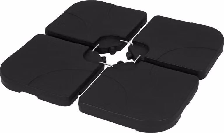 ML-Design Supporto per ombrellone in 4 parti, peso dell'ombrellone, piastre di zavorramento per supporto per ombrellone a braccio laterale Croce di base 60 litri/80 kg riempibile con acqua o sabbia