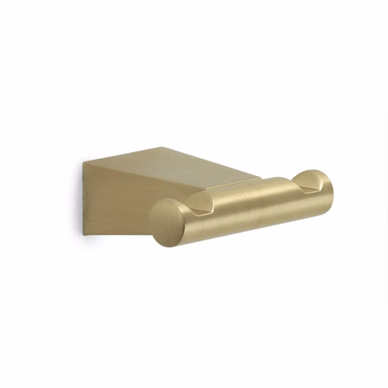 Appendiabiti doppio da muro in acciaio inox e Cromall TN26 Gedy serie TONALE Oro Matt