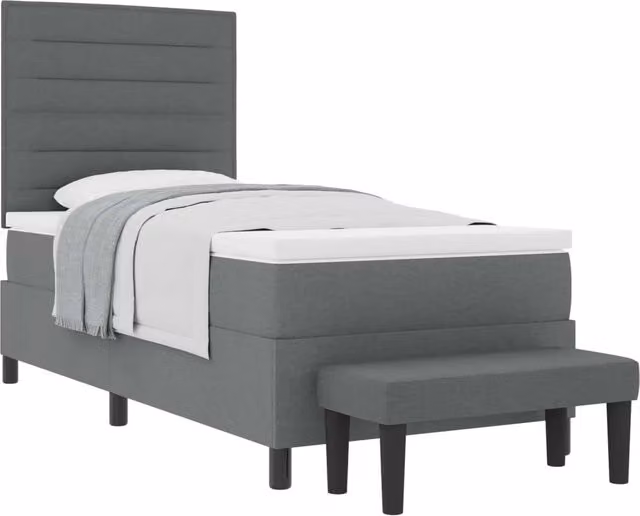 Letto ibrido con molle a tasche vidaXL Grigio L 90 x P 190 cm