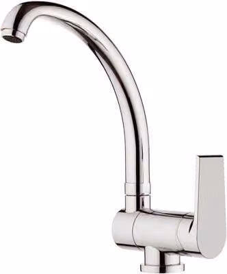 Miscelatore Monocomando per Lavello Bocca Alta con Canna Pieghevole Linea Artic Mariani Colore Argento – 1