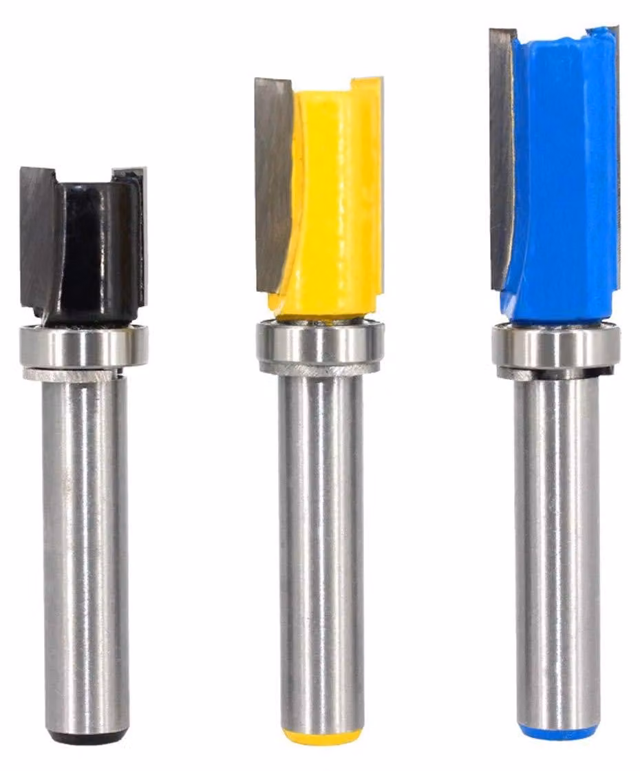 3 frese a raggio con gambo da 8 mm per lavorazione del legno, fresatrici resistenti per la creazione di scanalature