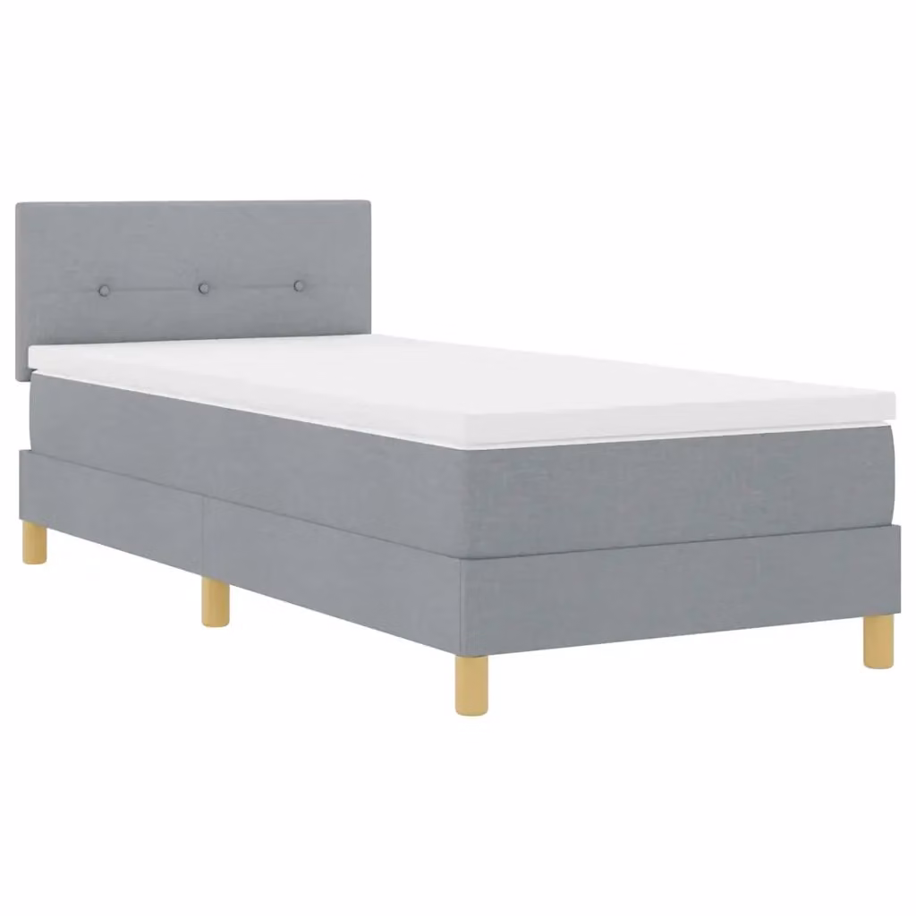 Letto moderno vidaXL in tessuto grigio con illuminazione LED sottostante e porta di ricarica USB, L/P: 80 x 200 cm – 2