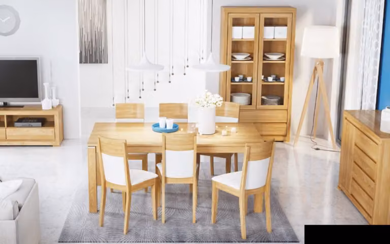 Esstisch Holz Stühle 6x Lehnstuhl Gruppe Esszimmer Stuhl Set Tisch Garnitur