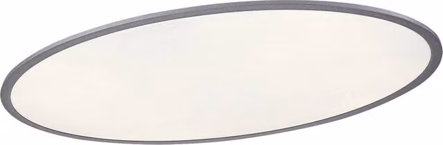 Plafoniera LED Rabalux Taleb ovale bianca e argento con telecomando e regolazione intensità, 40W, L: 60 cm – 1