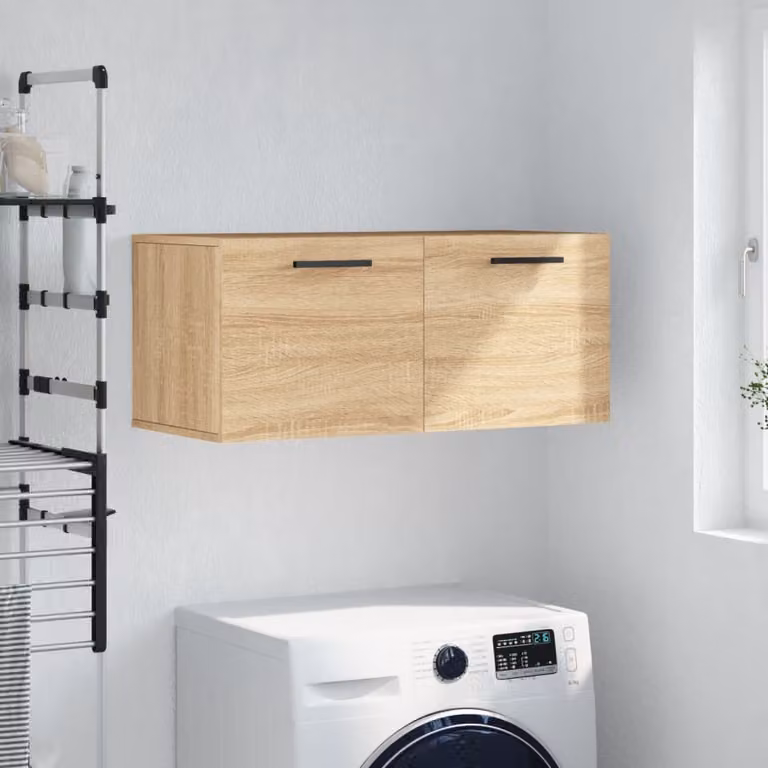 Mobile a parete vidaXL in legno Rovere Sonoma, L 80 x P 36,5 x H 35 cm