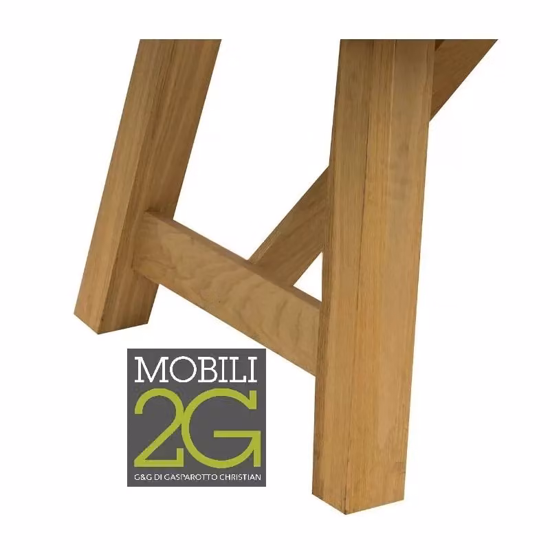 Tavolo da pranzo rettangolare in rovere impiallacciato marrone Mobili 2G L: 180 cm, P: 90 cm, H: 78 cm – 3
