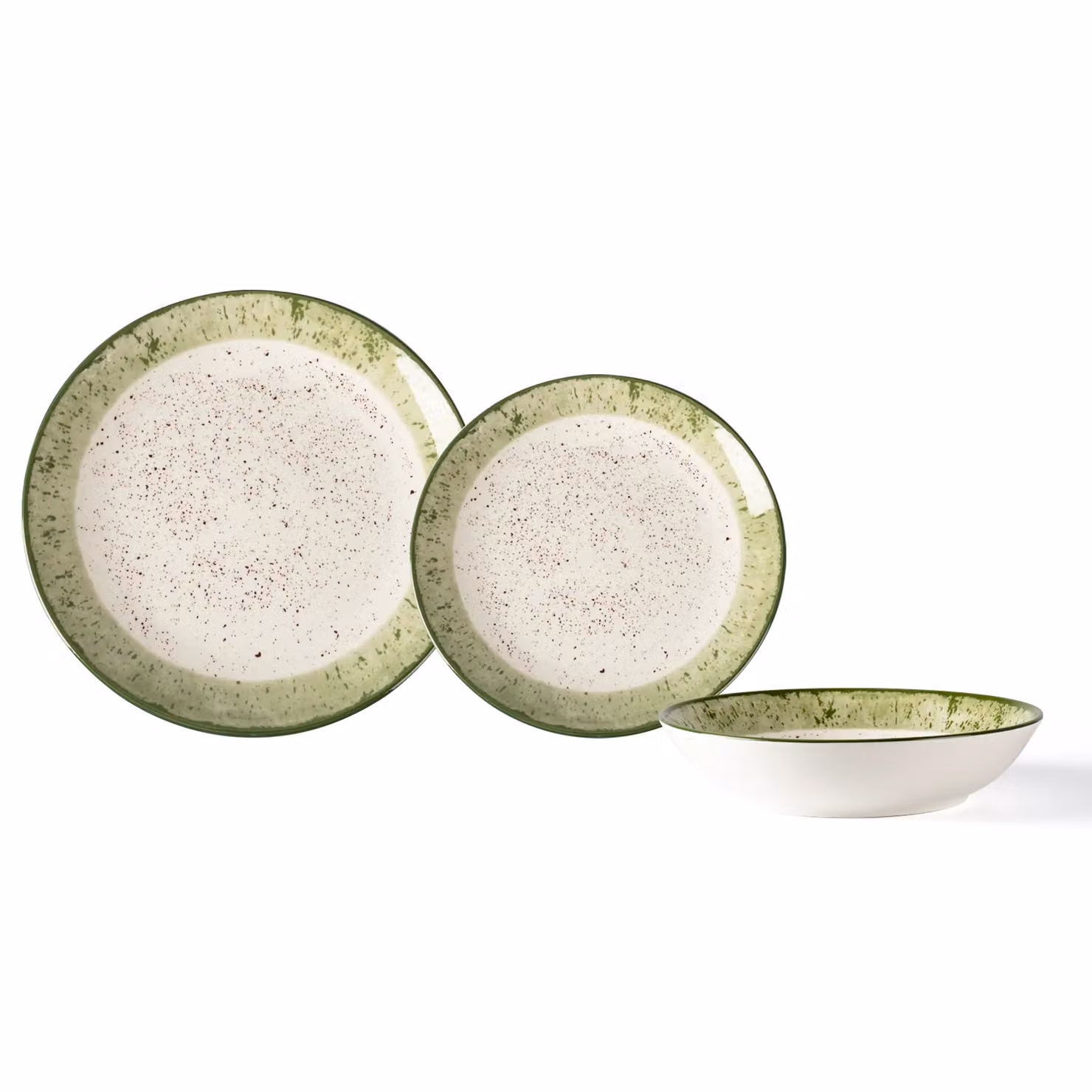 Servizio di piatti Demetra Green Gusto Casa in porcellana, 18 pezzi, colore green – 1
