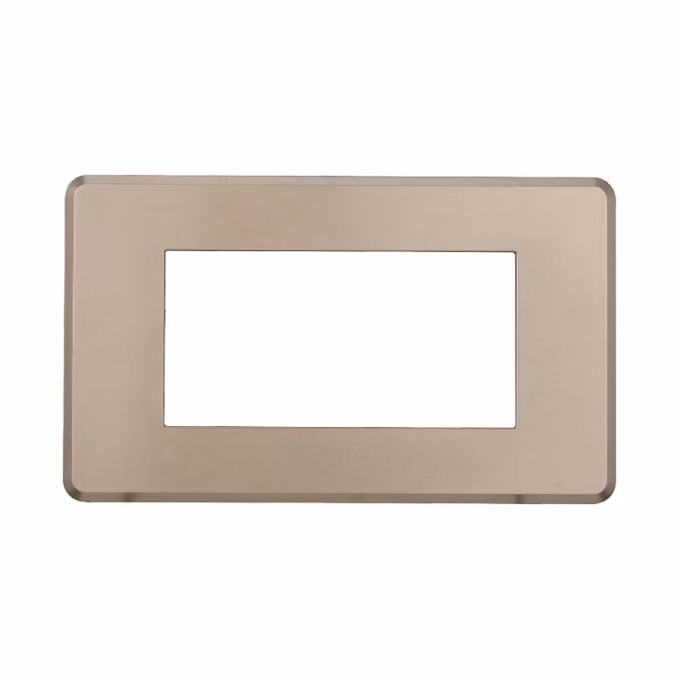 ETTROIT AN87408 Placca Slim Sottile 4P colore Titanio Compatibile Con Bticino Axolute Air