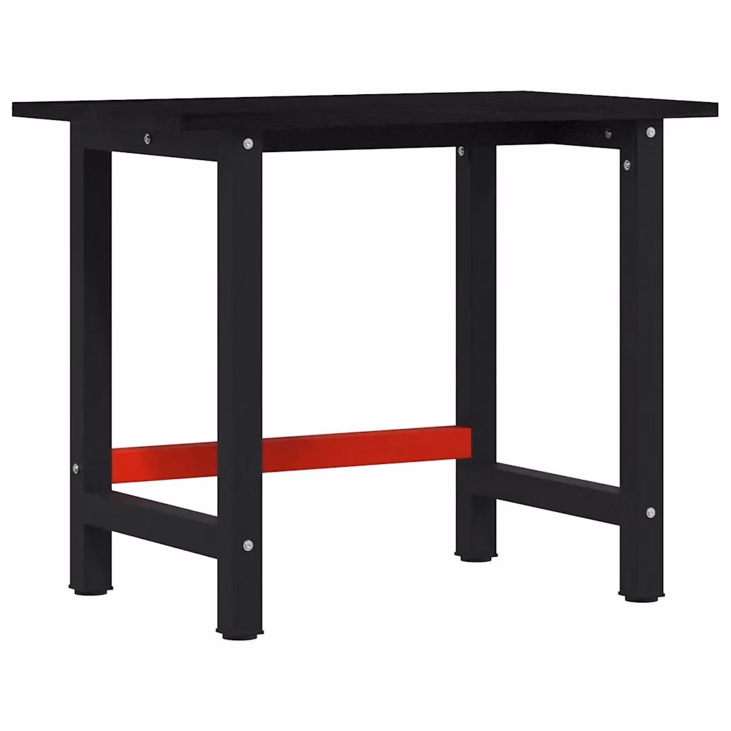 Banco Lavoro vidaXL in Legno e Metallo Marrone e Nero L/P/H: 100 x 60 x 81,5 cm