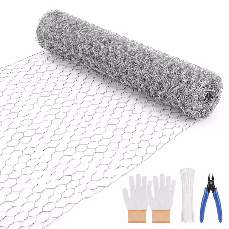 Rete metallica, acciaio zincato, 40 cm x 15 m, rete per conigli, adatta per giardini e animali