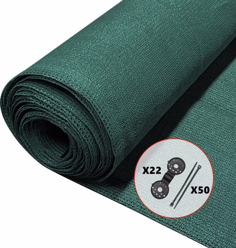 VOUNOT® Schermatura per recinzione 1×10 m, rete frangivista per recinzione in HDPE da 150 g/m², verde