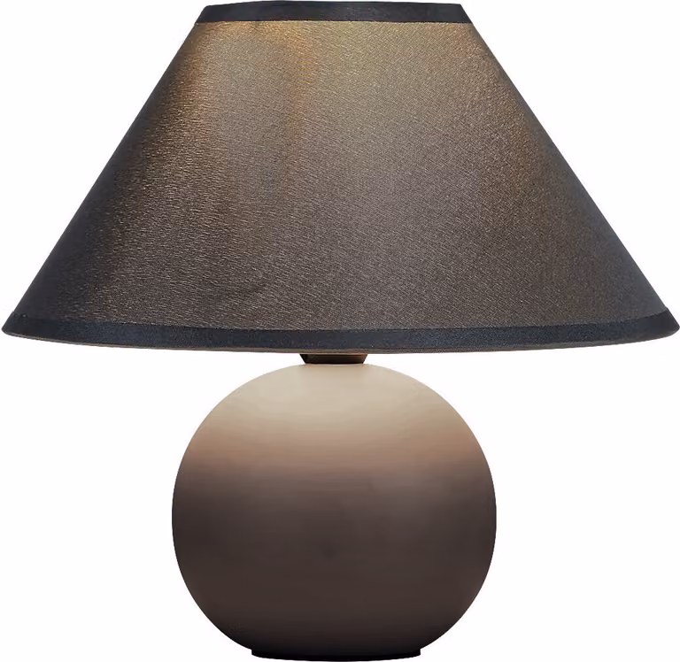 Rabalux 2146 Ariel lampada da tavolo, E14, Vetroceramica, grigio, rotonda, moderna, ø200mm