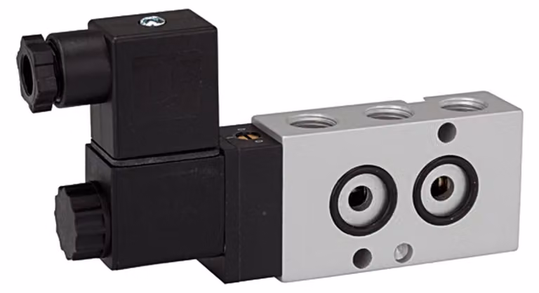 Riegler 5/2-Wegeventil, NAMUR, mono, Alu eloxiert, G 1/4, 230 V, 50Hz