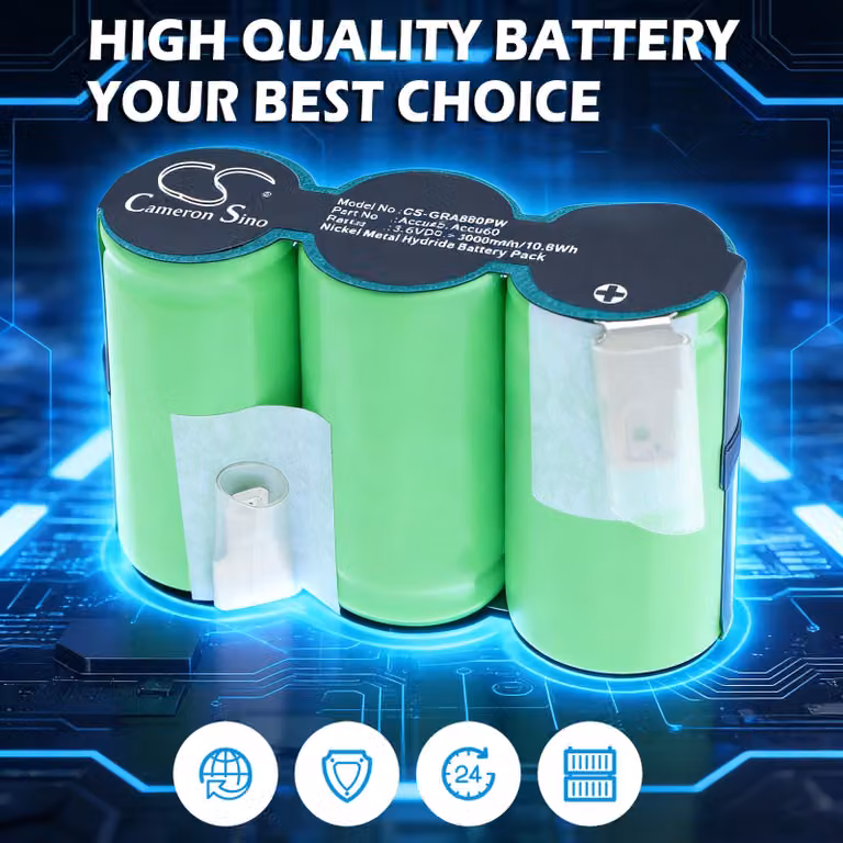 TECHTEK Batteria compatibile con [Wolf Garten] 7084889 Rasenschere, per [Gardena] Rasenkantenschere, Rasenkantenschere 8800, Rasenkantenschere 8808,