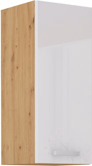 Armadietto superiore da cucina ADARA - larghezza 30 cm, bianco / rovere artisan