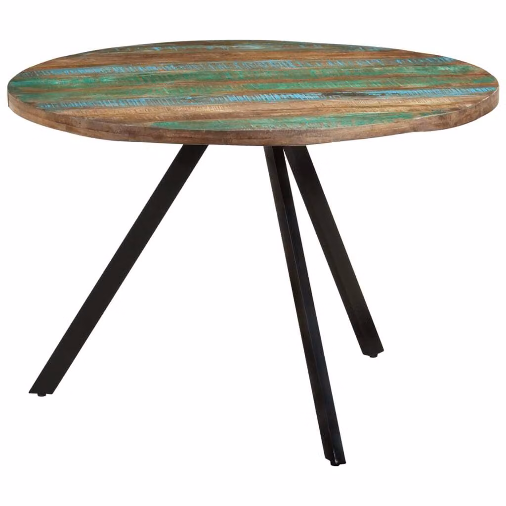 The Living Store Tavolo da pranzo 110x75 cm in legno di recupero in legno massiccio