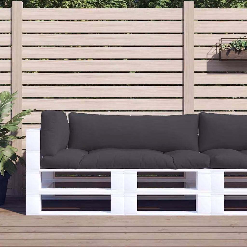 Set di 3 cuscini per pallet vidaXL neri in tessuto Oxford resistente all'acqua e ai raggi UV