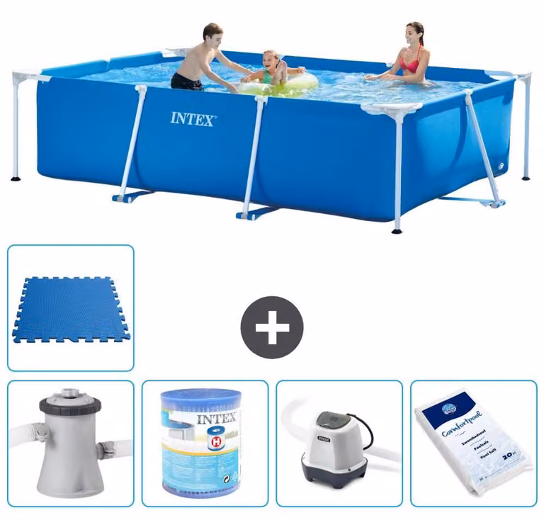 Piscina fuori terra rettangolare - 300x200x75 cm - 6 pezzi - Modello S40208