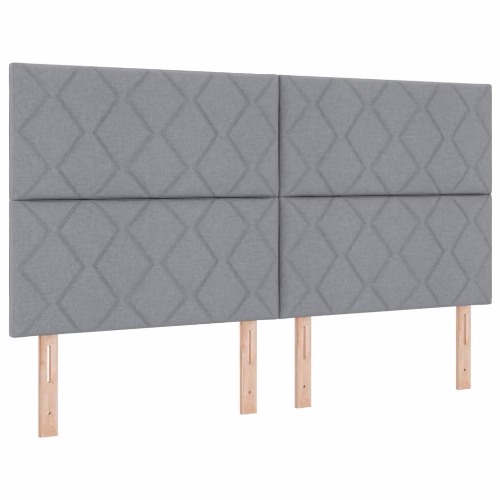 Testiera per letto con illuminazione LED e porta USB vidaXL, Grigio, L: 180 cm – 2