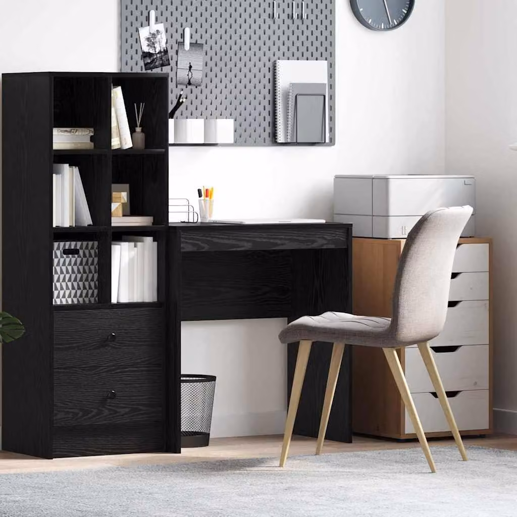 Maison Exclusive - Scrivania effetto rovere nero 70 x 40 x 76 cm