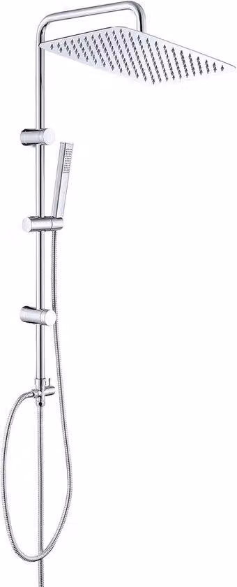 Sistema doccia Doccia a pioggia Bagno Set doccia Colonna doccia con soffione in acciaio inox 35x25cm