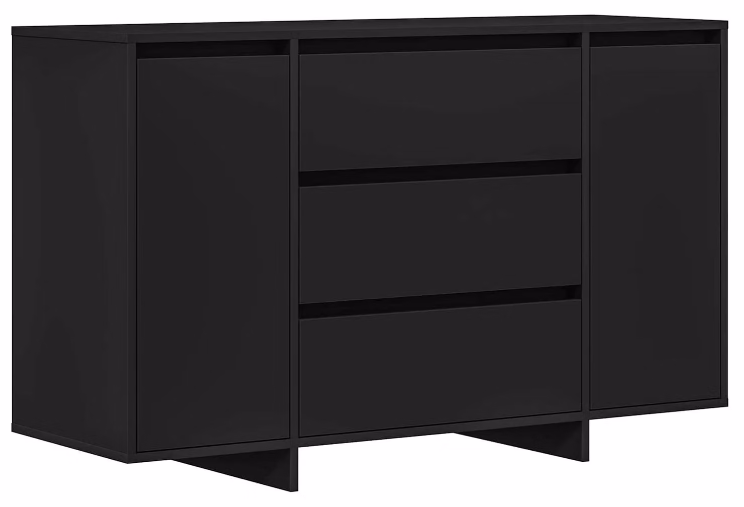 Credenza con cassetto Nero 120 x 41 x 75 cm Legno multistrato