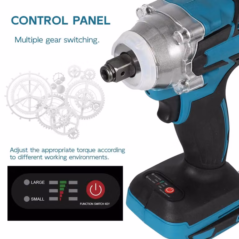 Avvitatore a percussione a batteria – Avvitatore a percussione elettrico senza spazzole – 520 Nm – 18 V – Con 2 batterie